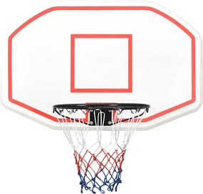 vidaXL Ταμπλό Μπασκέτας Λευκό 109 x 71 x 3 εκ. από Πολυαιθυλένιο
