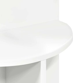vidaXL Τραπεζάκι Πλευράς Λευκό Ø 39,5 x 55 εκ. Επεξεργασμένο Ξύλο