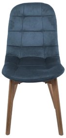 Καρέκλα Τραπεζαρίας T-18 Fylliana Σκούρο Μπλέ με Grey oak πόδια 42x45x95εκ. 2αδα 42x45x95 εκ.