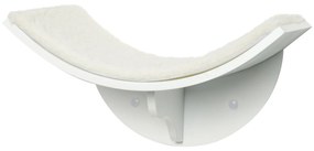 PawHut Ράφι για γάτες, επιτοίχιο, μαλακή επιφάνεια ύπνου, έως 10kg, 41x28x21cm, Λευκό