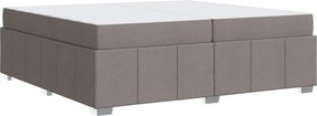 vidaXL Σκελετός Κρεβατιού Taupe 200 x 200 cm ύφασμα