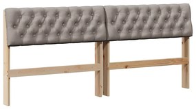 vidaXL Ταπετσαρισμένο κεφαλάρι Taupe 180 cm Στερεά ξυλεία πεύκου