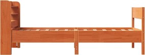 vidaXL Σκελετός Κρεβ. Χωρίς Στρώμα Καφέ Κεριού 100x200 εκ Μασίφ Πεύκο