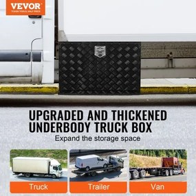 VEVOR Underbody Aluminum Truck Tool Box 36&quot; x 24&quot; x 24&quot; Trailer RV Tool Storage