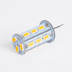 GloboStar 76134 Λάμπα LED G4 SMD 5630 5W 550lm 320° DC 12V IP20 Φ1.8 x Υ4.3cm Θερμό Λευκό 2700K Dimmable - 2 Χρόνια Εγγύηση