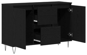 vidaXL Μπουφέ Μαύρο Δρυς 101,5x35x70 εκ Επεξεργασμένο Ξύλο