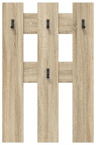 vidaXL Τοίχου Κρεμάστρα με αποθήκευση Sonoma Δρυς 65 x 3 x 100 εκ.