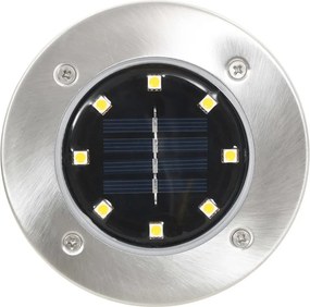 vidaXL Σποτ Ηλιακά Χωνευτά - Καρφωτά LED 8 τεμ. Θερμό Λευκό