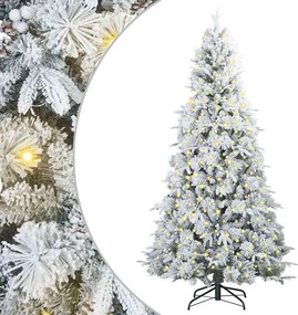 vidaXL Τεχνητό Χριστουγεννιάτικο Δέντρο με Άξονα με βάση Λευκό 180 cm