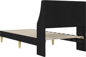 vidaXL Σκελετός Κρεβατιού Μαύρο 90 x 200 cm Ύφασμα
