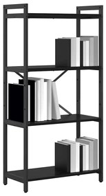 vidaXL Βιβλιοθήκη Μαύρη δρυς 60 x 30 x 118 εκ Επεξεργασμένο ξύλο