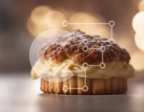 Intra Συλλεκτικό Ξύλινο Παζλ Plywood  4mm - Λαχταριστό cupcake με παγωμένο και γλάσο Σε Ξύλινο Κουτί - Διαστάσεις: 10x10 cm – 25 κομμάτια