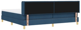 vidaXL Κρεβάτι με Στρώμα σε Μπλε, 200 x 200 εκ, Υλικό: Ύφασμα