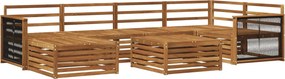 vidaXL Σειρά Καναπέ Εξωτερικού 7 pcs Φυσικό