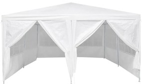 VidaXL Σκηνή Πάρτυ 400 x 400 x 266 εκ Λευκό Πολυαιθυλένιο
