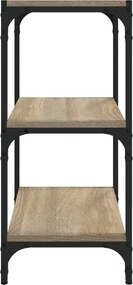 vidaXL Βιβλιοθήκη Sonoma Δρυς 40x33x70,5 εκ. Επεξεργ. Ξύλο &amp; Ατσάλι