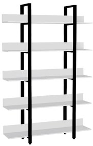 Bookcase Almond white-black 119x27x185cm 119x27x185 εκ.