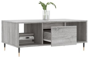 vidaXL Τραπεζάκι Σαλονιού Γκρι Sonoma 90x50x36,5εκ. Επεξεργασμένο Ξύλο