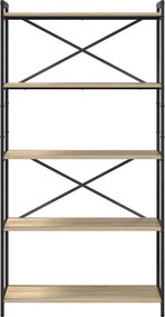 vidaXL Ράφι Βιβλίων 80 x 30 x 155 εκ Επεξεργασμένο Ξύλο Δρύς Sonoma