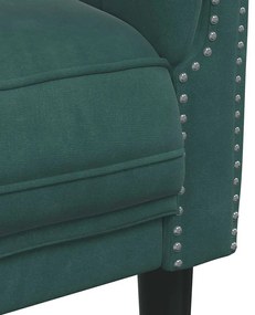 vidaXL Πολυθρόνα Σκούρο Πράσινο Βελούδινη