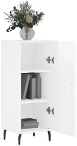 vidaXL Ντουλάπι Γυαλιστερό Λευκό 34,5x34x90 εκ. Επεξεργασμένο Ξύλο