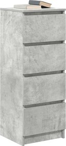 vidaXL Ντουλάπι Γκρι Σκυροδέματος 37,5x35x99 εκ. Επεξεργασμένο Ξύλο