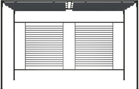 vidaXL Πέργκολα με Πτυσσόμενη Οροφή Ανθρακί 4 x 3 x 2,3 μ. 180 γρ./μ²