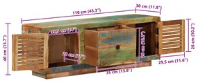 ΈΠΙΠΛΟ ΤΗΛΕΟΡΑΣΗΣ 110 X 30 X 40 ΕΚ. ΑΠΟ ΜΑΣΙΦ ΑΝΑΚΥΚΛΩΜΕΝΟ ΞΥΛΟ 4009377