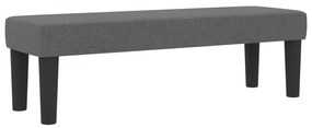 vidaXL Κρεβάτι Box Spring με Στρώμα & Πάγκο Σκούρο Γκρι 180x200 εκ. Υφάσματος