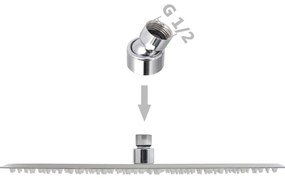 vidaXL Κεφαλή Nτους Βροχή Στρογγυλή 40 εκ. από Ανοξείδωτο Ατσάλι