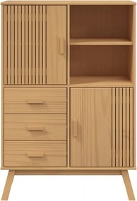 vidaXL Ντουλάπι OLDEN 85 x 43 x 125 εκ. από Μασίφ Ξύλο Πεύκου