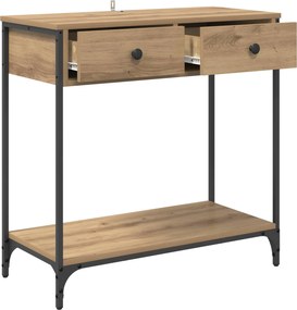 vidaXL Τραπέζι κονσόλας Artisan Oak 75 x 34,5 x 75 εκ