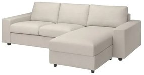 VIMLE τριθέσιος καναπές με σεζλόνγκ με πλατιά μπράτσα 294.012.95