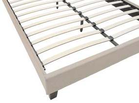 Κρεβάτι Mago διπλό ύφασμα εκρού 150x200εκ 157x213x88 εκ.