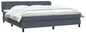 vidaXL Box Spring Κρεβάτι με στρώματα Σκούρο γκρι 180x210 cm Velvet