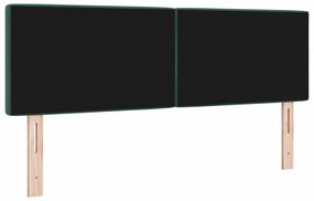 vidaXL Βελούδινο Κεφαλάρι Argyle Σκούρο Πράσινο 160 cm Βελούδο