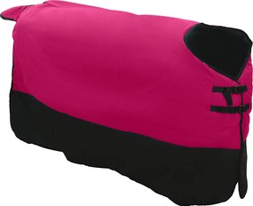 vidaXL Σαμάρι Ίππου Ροζ και Μαύρο 135 cm Πολυεστέρας