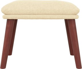 vidaXL Υποπόδιο Κρεμ 45 x 29,5 x 35 εκ. Υφασμάτινο