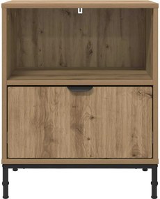 vidaXL Κομοδίνο artisan δρυς 49 x 36 x 61 εκ Επεξεργασμένο ξύλο
