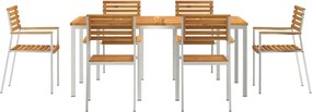 vidaXL Σέτ φαγητού για κήπο 7 pcs