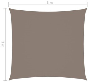 Πανί Σκίασης Τετράγωνο Taupe 3 x 3 μ. από Ύφασμα Oxford - Μπεζ-Γκρι