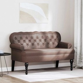 vidaXL Καναπές Chesterfield Καφέ 119.5 x 64.5 x 75 εκ. Τεχνητό Δέρμα
