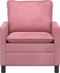 vidaXL Καναπές Ροζ 76 x 81 x 87,5 εκ Βελούδο
