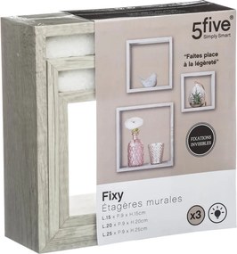 Ράφια Τοίχου (Σετ 3τμχ) F-V Grey 138956D
