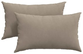 vidaXL Μαξιλάρι Καναπέ 2 pcs Taupe 50 x 30 cm ύφασμα