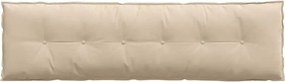 vidaXL Μαξιλάρι Πλάτης Κρεμ 180 x 50 εκ. Ύφασμα Μικροΐνας