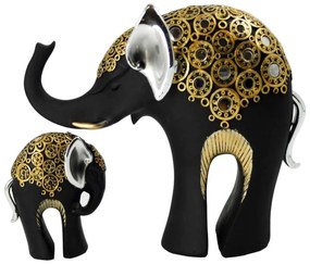 Σετ 2τμχ Διακοσμητικοί Ελέφαντες Πολυεστερικοί Royal Art 22x20εκ. LAN8/34BK