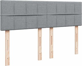 vidaXL Κρεβάτι Boxspring με Στρώμα Αν. Πράσινο 160x200εκ Υφασμάτινο