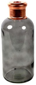 Βάζο Μπουκάλι 013.783784 11x27cm Grey-Bronze Glass