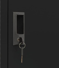 vidaXL Φοριαμός Μαύρος 38 x 45 x 180 εκ. Ατσάλινος